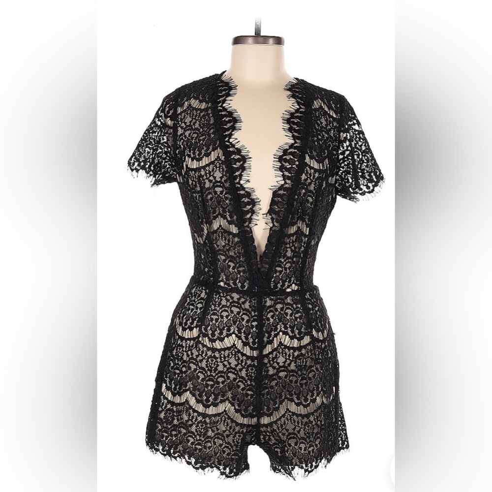 Storee black lace romper